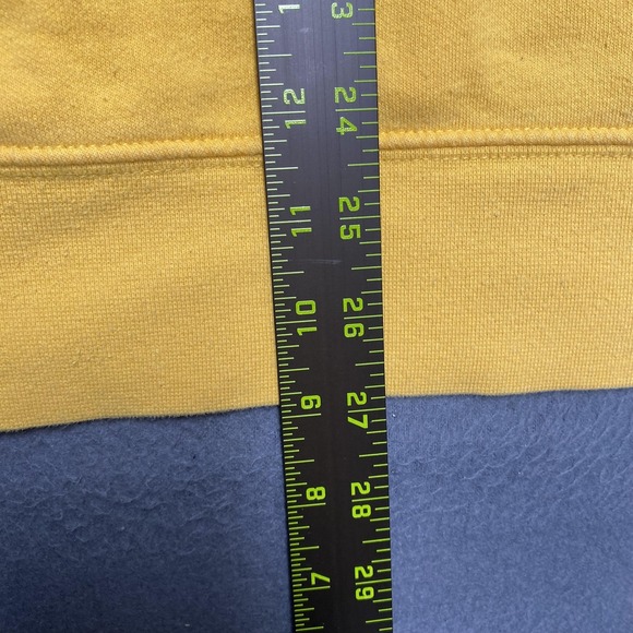 The‎ North Face Hoodie Mens Large Yellow Sierra Nevada Topographic Back Pullover - Picture 8 of 9